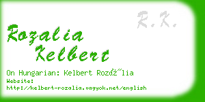 rozalia kelbert business card